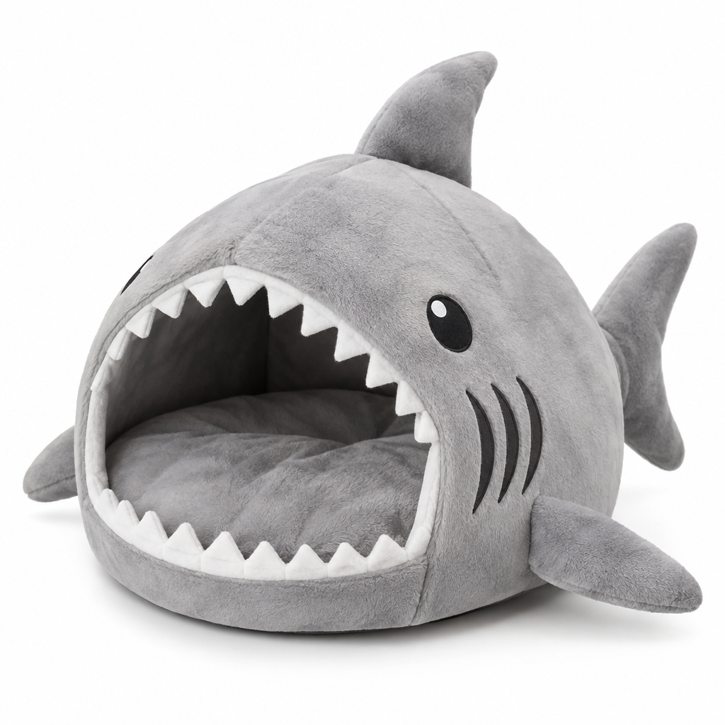 Luxury Plush Shark Pet Bed